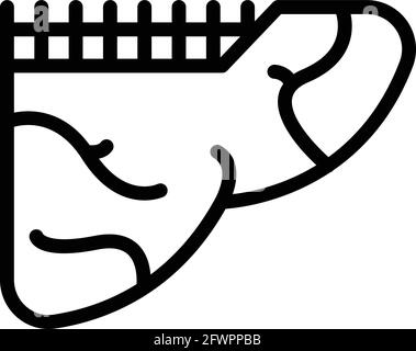 Icona del fegato per la bioptazione. Contorno Bioprinting fegato vettore icona per web design isolato su sfondo bianco Illustrazione Vettoriale