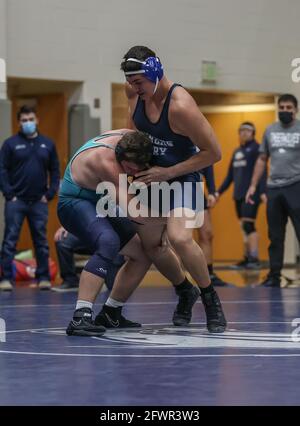 Lotta contro Bonners Ferry e Lake City High School a Coeur d'Alene, Idaho. Foto Stock