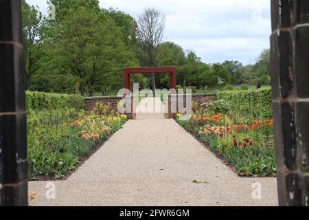 RHS Bridgewater Gardens - aiuole fiorite Foto Stock