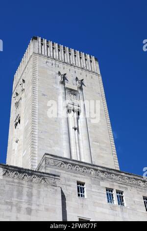 Architettura in stile art deco a Liverpool Foto Stock