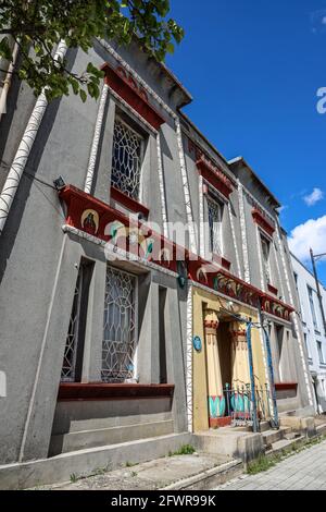 La Casa Egiziana in Ker Street, Devonport. Uno dei due in Inghilterra. Progettato da John Foulston e titolare di una targa blu, attualmente un Club Foto Stock