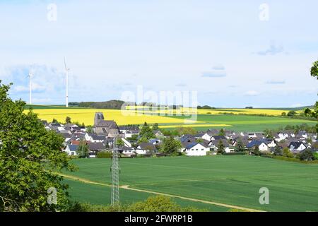 Villaggio Alzheim, parte della piccola città Mayen Foto Stock