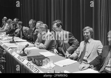 Immagine negativa n.6 e n.7 del consiglio di partito; nn. 8 e 9 AR membro gioca gooseboard politico, 27 settembre 1980, ARP, CDA, Partiti politici, Paesi Bassi, foto agenzia stampa del XX secolo, notizie da ricordare, documentario, fotografia storica 1945-1990, storie visive, Storia umana del XX secolo, che cattura momenti nel tempo Foto Stock