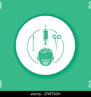 Icona glifo a colori per chirurgia pediatrica. Servizio medico e cura dei bambini. Pittogramma per pagina web, app mobile, promo. Elemento di progettazione GUI UI UX. Illustrazione Vettoriale