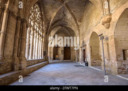 Chiostro di la Seu Vella de Lleida (Lleida, Catalogna, Spagna) ESP: Claustro de la Seu Vella de Lleida (Lérida, Cataluña, España) Foto Stock