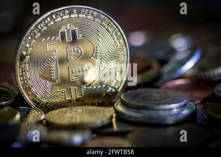 Bitcoin cryptocurrency Foto Stock