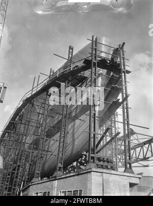 Ordine Marvo, Wilton-Fijenoord e RDM Rotterdam, 16 gennaio 1950, marina, cantieristica navale, Cantieri navali, Paesi Bassi, foto agenzia stampa del XX secolo, notizie da ricordare, documentario, fotografia storica 1945-1990, storie visive, Storia umana del XX secolo, che cattura momenti nel tempo Foto Stock