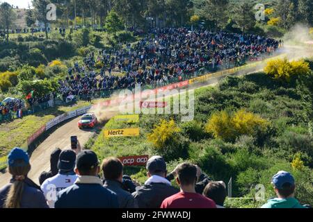 30 Oliver SOLBERG (SWE), Aaron JOHNSTON (IRL), HYUNDAI MOTORSPORT N HYUNDAI i20, RC2 Rally2, in azione durante il Rally del Portogallo 2021, 4° appuntamento della FIA WRC 2021, FIA World Rally Championship, dal 20 al 23 maggio 2021 a Matosinhos, Portogallo - Foto Paulo Maria / DPPI Foto Stock