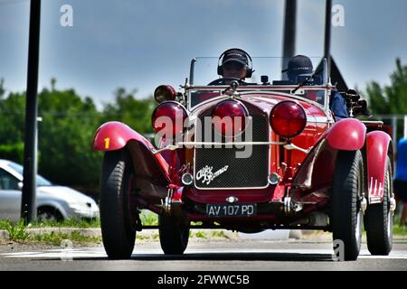 Auto di lusso d'epoca Alfa Romeo 6C 1750 Super Sport Zagato Del 1929 anno in cui ha vinto il 'mille La corsa della miglia Foto Stock