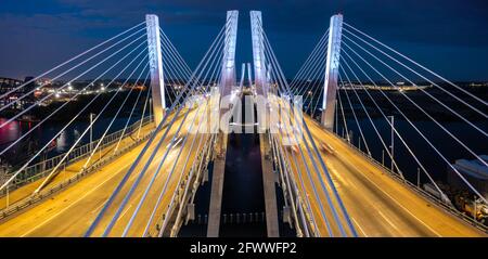 Panorama aereo del Ponte dei nuovi Goetali Foto Stock