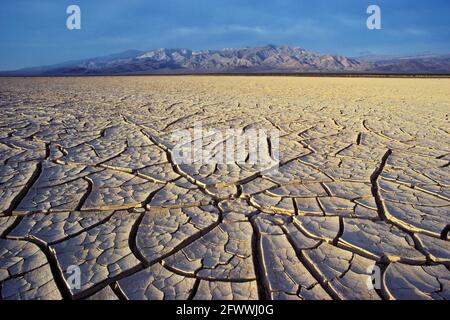 A lake bed left high and dry after the end of the last Ice Age; or Pluvial period; the?Pleistocene;?some six thousand years ago. ?The margins of the lakes supported both wildlife and humans. Stock Photo