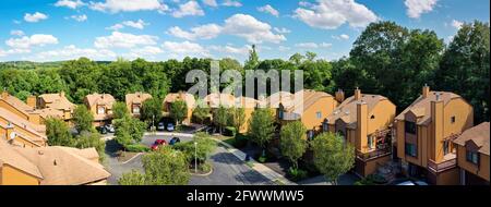 Vista panoramica di una comunità suburbana nel New Jersey. Foto Stock