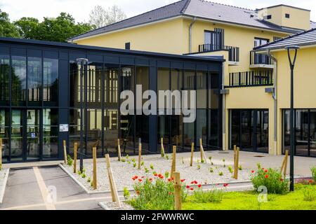 Stabilimento termale, Santenay, Côte d'Or, Borgogna, Francia Foto Stock