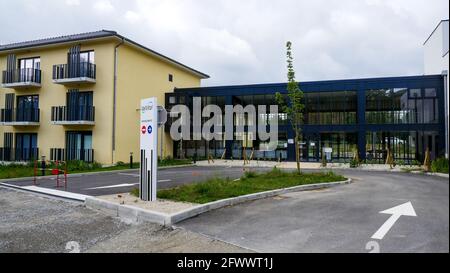 Stabilimento termale, Santenay, Côte d'Or, Borgogna, Francia Foto Stock