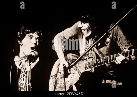 Mick Jagger e Keith Richards Duet; 8 novembre 1969 Foto Stock