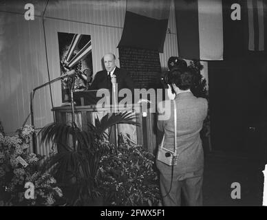 Apertura della fabbrica di fagioli Bofa Ministro Van de Brink, 3 febbraio 1950, aperture, Paesi Bassi, foto agenzia stampa del xx secolo, notizie da ricordare, documentario, fotografia storica 1945-1990, storie visive, Storia umana del XX secolo, che cattura momenti nel tempo Foto Stock