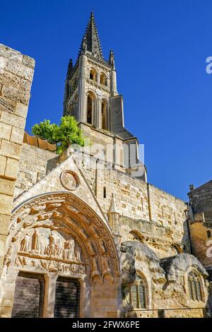 La Chiesa monolitica di Sant'Emilio Foto Stock