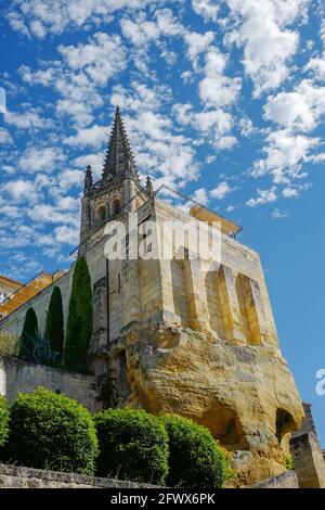 La Chiesa monolitica di Sant'Emilio Foto Stock