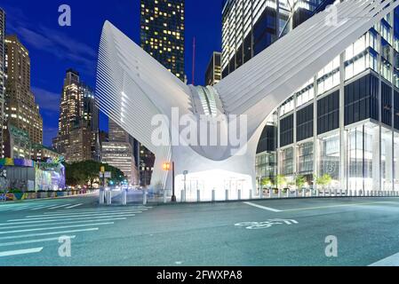 Stazione ferroviaria di Oculus World Trace Center Foto Stock