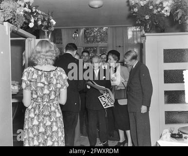 Reception ANCO Keizersgracht 144, 18 ottobre 1948, RECEPTION, Paesi Bassi, agenzia stampa del XX secolo foto, notizie da ricordare, documentario, storici Foto Stock