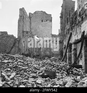 [detriti], giugno 1945, edifici, detriti, seconda guerra mondiale, Distruzione, Paesi Bassi, foto agenzia stampa del XX secolo, notizie da ricordare, documentario Foto Stock