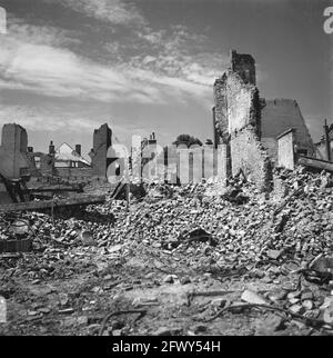 [detriti], giugno 1945, edifici, detriti, seconda guerra mondiale, Distruzione, Paesi Bassi, foto agenzia stampa del XX secolo, notizie da ricordare, documentario Foto Stock