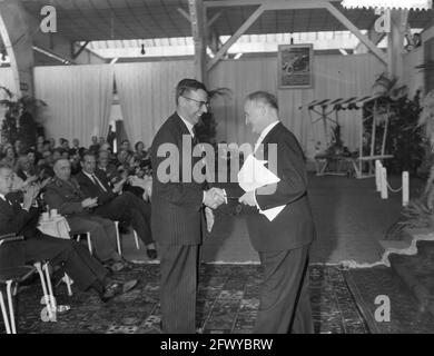 Reception nel vecchio edificio RAI, 6 novembre 1958, ricevimenti, Paesi Bassi, foto agenzia stampa del xx secolo, notizie da ricordare, documentario, hist Foto Stock