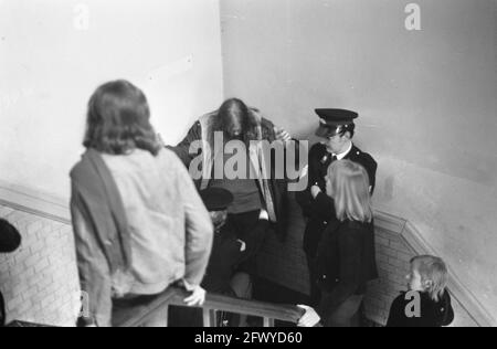 Court in Den Bosch tratta la causa contro il membro Red Youth, Lucien H., 29 marzo 1973, tribunali, I Paesi Bassi, foto agenzia stampa del XX secolo, notizie t Foto Stock