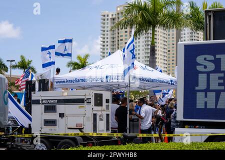 Israele rally in Hallandale FL USA Foto Stock