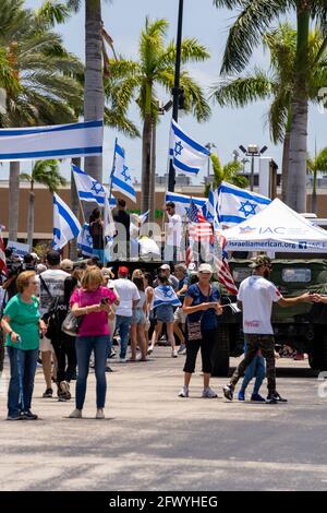 Israele rally in Hallandale FL USA Foto Stock