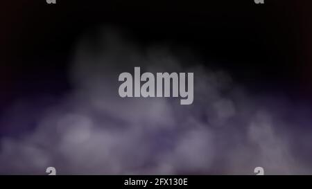 Nebbia bianca su sfondo scuro. Illustrazione vettoriale. Illustrazione Vettoriale