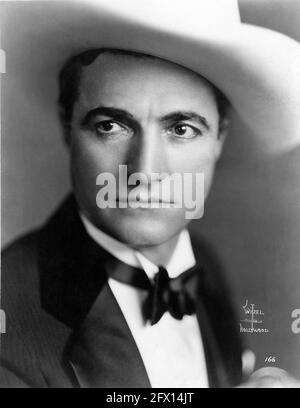 Cowboy Silent Movie Star TOM MIX circa 1925 Ritratto da WITZEL di Hollywood Pubblicità per William Fox Photoplays Foto Stock