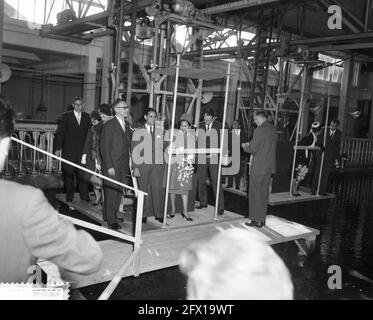 Visita reale al Delft Water Cycle Laboratory, 25 ottobre 1960, visite, Paesi Bassi, foto agenzia stampa del xx secolo, notizie da ricordare, documentario, fotografia storica 1945-1990, storie visive, Storia umana del XX secolo, che cattura momenti nel tempo Foto Stock