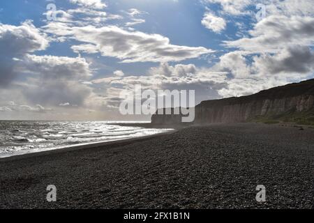 Newhaven West Beach in una serata di maggio Foto Stock