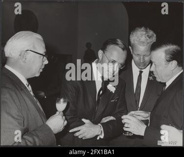 casa reale, principi, congressi, ministri, VAKBEWEGINGEN, Confederazione internazionale dei sindacati liberi, Reuter W., Roemers, Dirk, 7 luglio 1965, VAKBEWEGINGEN, congressi, casa reale, ministri, princes, Paesi Bassi, foto agenzia stampa del XX secolo, notizie da ricordare, documentario, fotografia storica 1945-1990, storie visive, Storia umana del XX secolo, che cattura momenti nel tempo Foto Stock