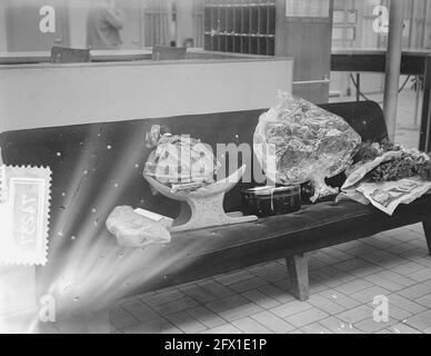 Coppia reale di ritorno da ovest all'aeroporto di Schiphol, 8 novembre 1955, Paesi Bassi, foto agenzia stampa del XX secolo, notizie da ricordare, documentario, fotografia storica 1945-1990, storie visive, Storia umana del XX secolo, che cattura momenti nel tempo Foto Stock