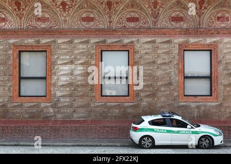 Milano, Italia - 20 luglio 2015: Auto della polizia locale a Milano, Italia Foto Stock