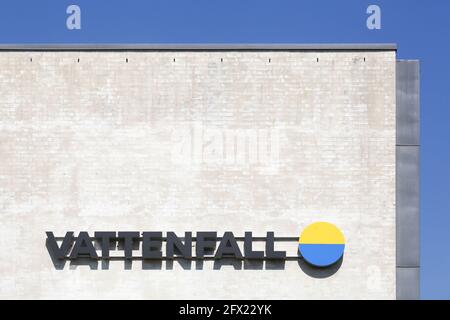 Kolding, Danimarca - 16 agosto 2020: Vattenfall è una società elettrica svedese, interamente controllata dal governo svedese Foto Stock