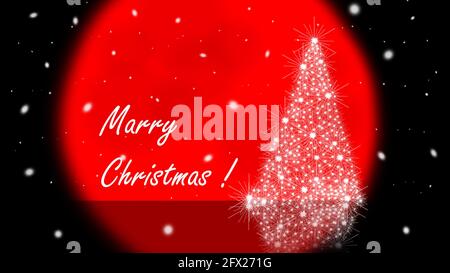 Buon Natale e felice anno nuovo concetto, primo piano di albero di Natale decorato con bokeh, Natale di sfondo. Foto Stock