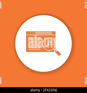 SEO Keywording colore glifo icona. Segno di marketing digitale. Pittogramma vettore di metadati. Simbolo di posizionamento del sito Web. Oggetto per pagina web, app mobile, promo. INTERFACCIA UTENTE Illustrazione Vettoriale