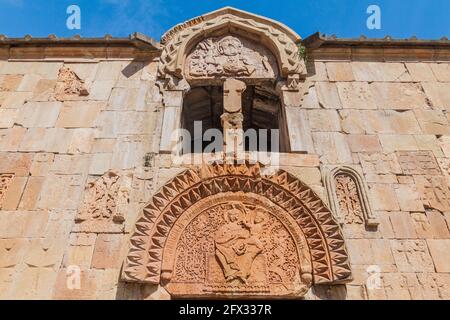 Particolare del monastero di Noravank in Armenia Foto Stock