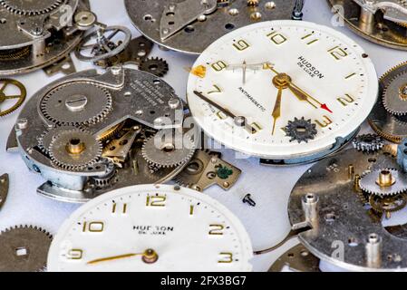 Parti per orologi da polso vintage Foto Stock