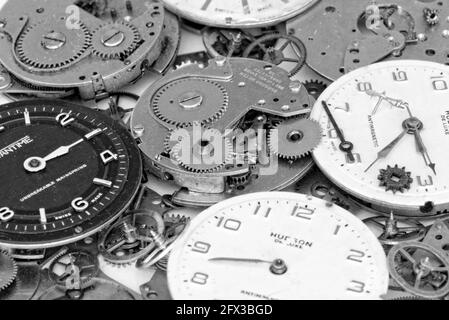 Parti per orologi da polso vintage Foto Stock