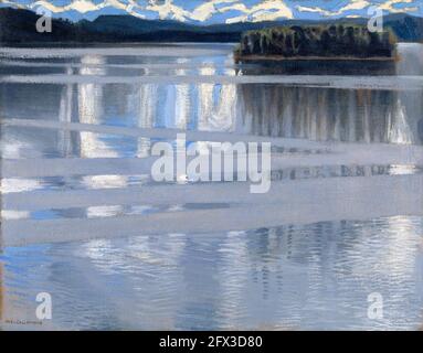 Lago Keitele di Akseli Gallen-Kallela (1865-1931), olio su tela, 1905 Foto Stock