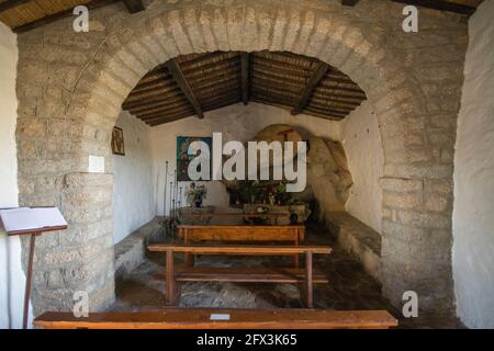 Sardegna, chiesa campestre San Trano, Luogosanto, Sardegna Foto Stock