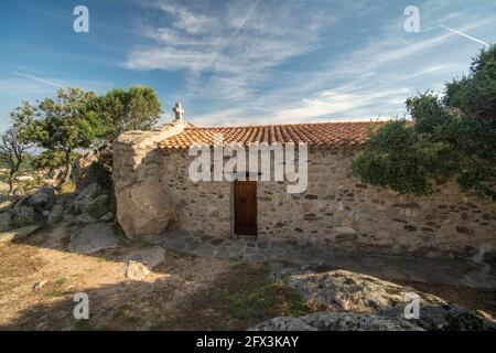 Sardegna, chiesa campestre San Trano, Luogosanto, Sardegna Foto Stock