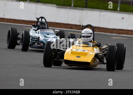 George Ditchfield, Elden Mk8, Historic Formula Ford Championship, HFF, Historic Sports Car Club, HSCC, International Trophy Meeting, Silverstone Grand Foto Stock