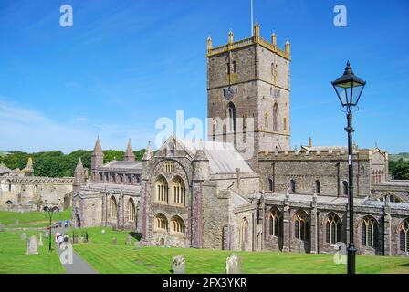 St.David's Cathedral, St.Davids, Pembrokeshire, Wales, Regno Unito Foto Stock