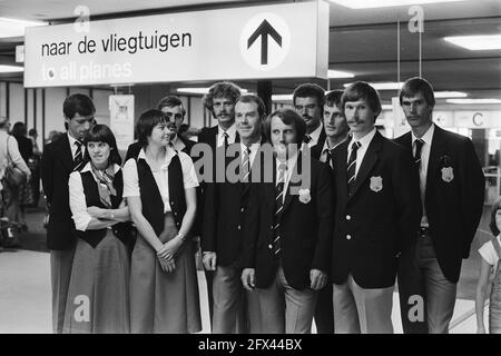 La squadra olandese, 22 luglio 1980, atletica, ritratti di gruppo, Sport, Paesi Bassi, foto agenzia stampa del XX secolo, notizie da ricordare, documentario, fotografia storica 1945-1990, storie visive, Storia umana del XX secolo, che cattura momenti nel tempo Foto Stock