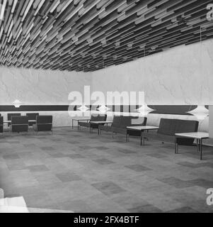 De Doelen a Rotterdam, foyer high guests, soffitto smontabile di legni pregiati, 11 maggio 1966, Paesi Bassi, foto agenzia stampa del XX secolo, notizie da ricordare, documentario, fotografia storica 1945-1990, storie visive, Storia umana del XX secolo, che cattura momenti nel tempo Foto Stock